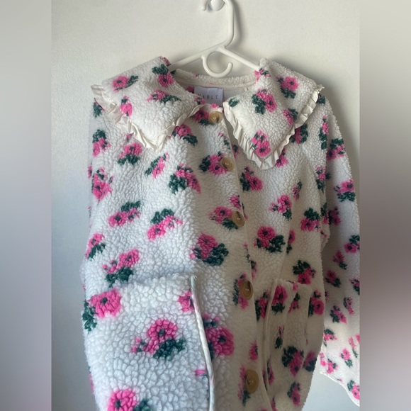 Floral Dream Peter Pan Sherpa Jacket - Picture 8 of 10